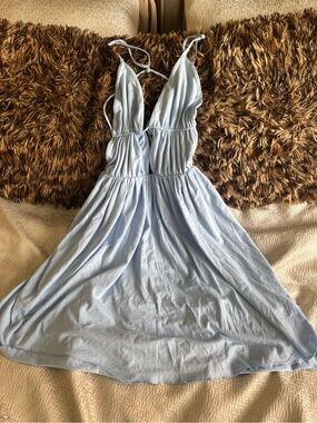knee length dresses for ladies Plunging Back Cowl Mini Dress in Pearl  Mirror Palais